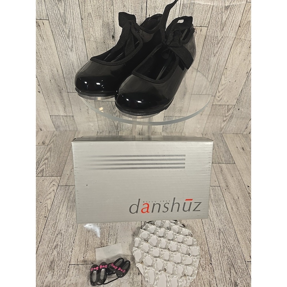 Danshuz Tap Shoes Children's 11M Style 611 Girls Patton Leather FREE GIFTS